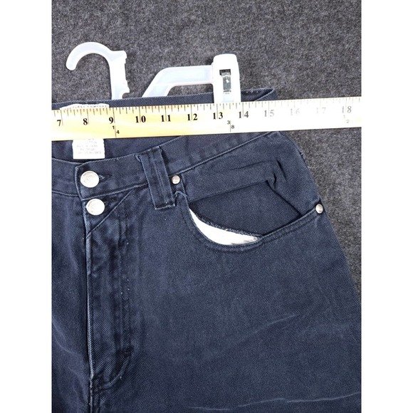 Vintage Sostanza Shorts Mens 34 Denim Cotton Mid Rise Dark Wash Green Y2K - Picture 4 of 10